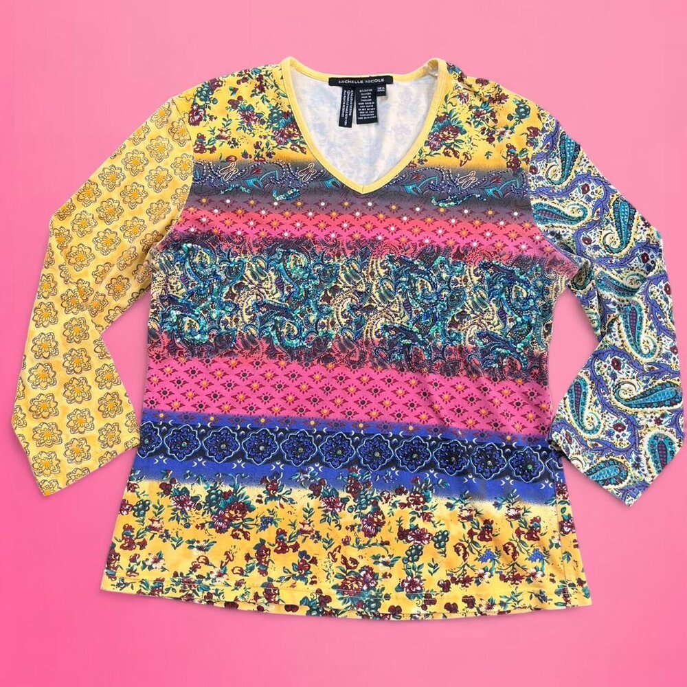Vintage 90s y2k paisley long sleeve